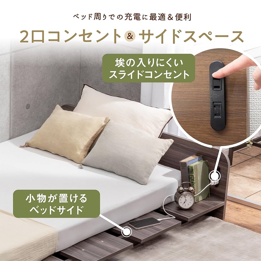 Amazon｜GOKUMIN ベッド シングル ローベッド ベッドフレーム